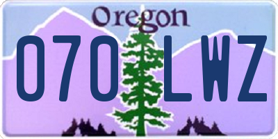 OR license plate 070LWZ