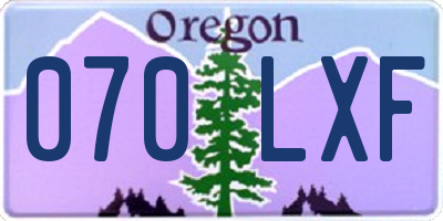 OR license plate 070LXF