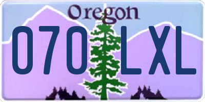 OR license plate 070LXL