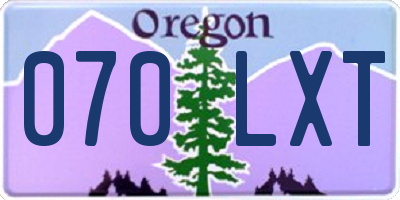 OR license plate 070LXT
