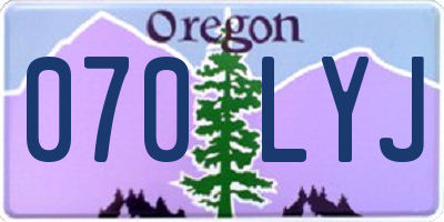 OR license plate 070LYJ