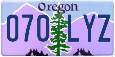 OR license plate 070LYZ