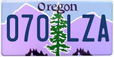 OR license plate 070LZA