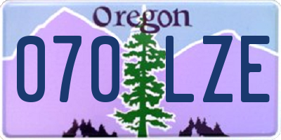 OR license plate 070LZE