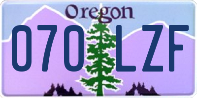 OR license plate 070LZF