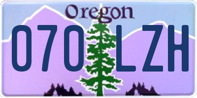 OR license plate 070LZH