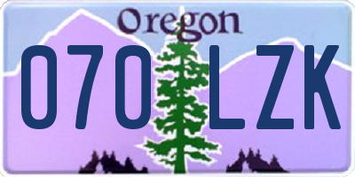 OR license plate 070LZK