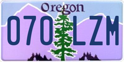 OR license plate 070LZM