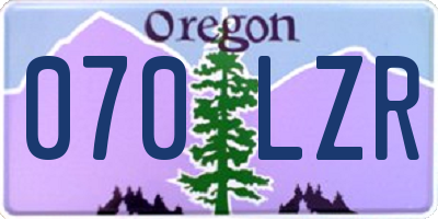 OR license plate 070LZR