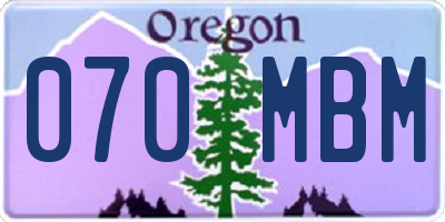 OR license plate 070MBM