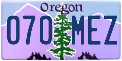 OR license plate 070MEZ