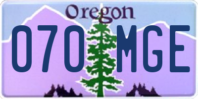 OR license plate 070MGE