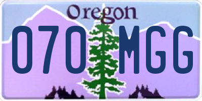 OR license plate 070MGG