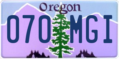 OR license plate 070MGI