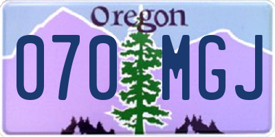 OR license plate 070MGJ