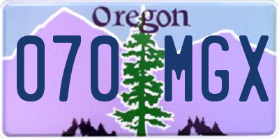 OR license plate 070MGX