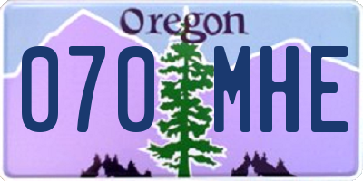 OR license plate 070MHE