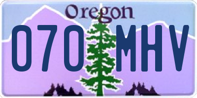 OR license plate 070MHV
