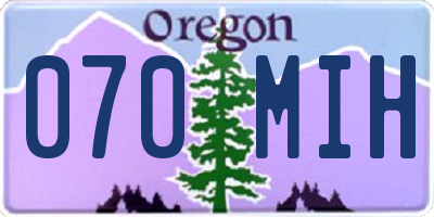 OR license plate 070MIH