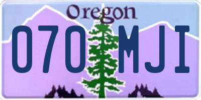 OR license plate 070MJI