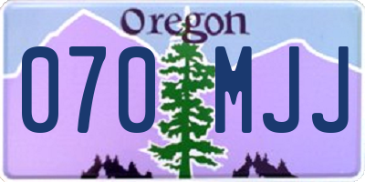 OR license plate 070MJJ