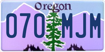 OR license plate 070MJM