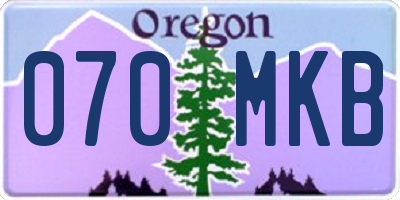 OR license plate 070MKB