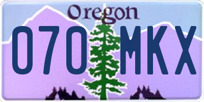 OR license plate 070MKX