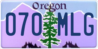 OR license plate 070MLG