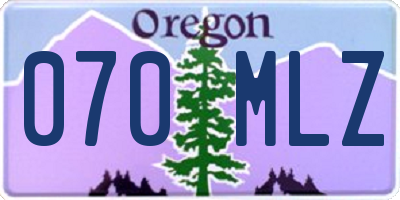 OR license plate 070MLZ