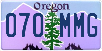 OR license plate 070MMG