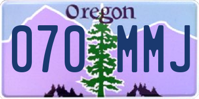 OR license plate 070MMJ
