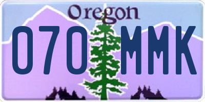 OR license plate 070MMK