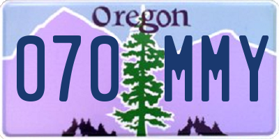 OR license plate 070MMY
