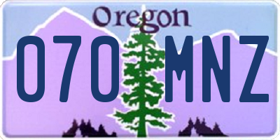 OR license plate 070MNZ