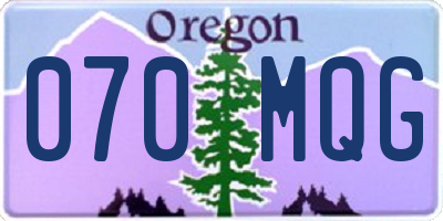 OR license plate 070MQG