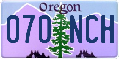 OR license plate 070NCH