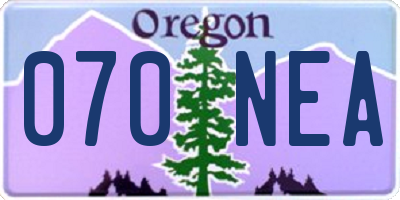 OR license plate 070NEA