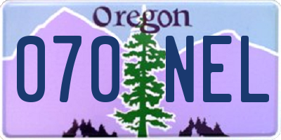 OR license plate 070NEL