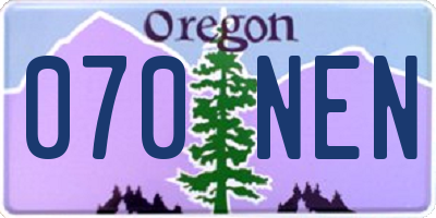 OR license plate 070NEN