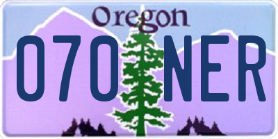OR license plate 070NER