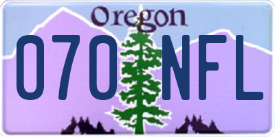OR license plate 070NFL