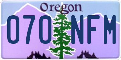 OR license plate 070NFM