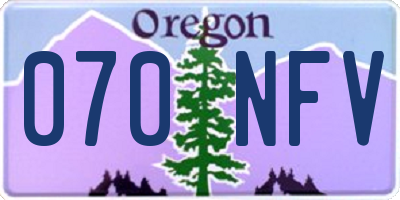 OR license plate 070NFV