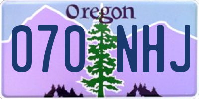 OR license plate 070NHJ