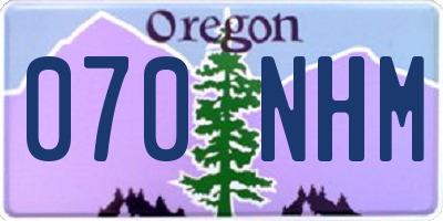 OR license plate 070NHM