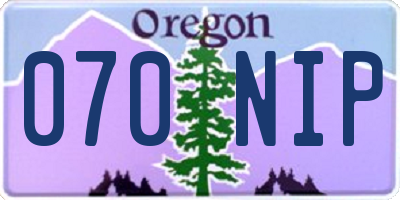 OR license plate 070NIP