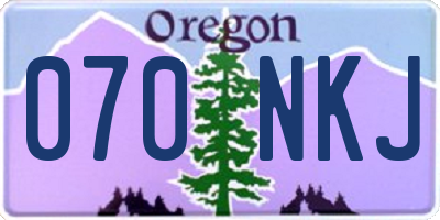 OR license plate 070NKJ