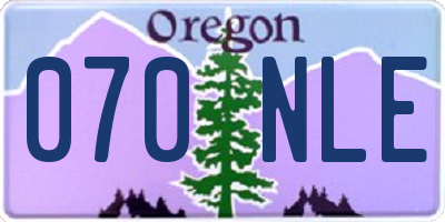 OR license plate 070NLE