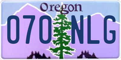 OR license plate 070NLG